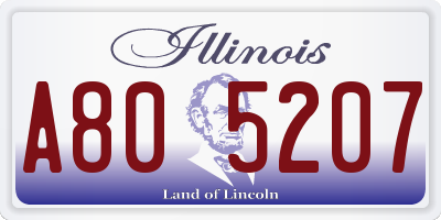 IL license plate A805207