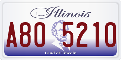 IL license plate A805210