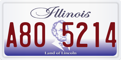 IL license plate A805214