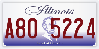 IL license plate A805224