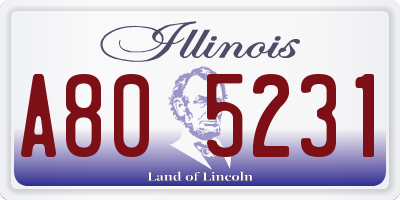 IL license plate A805231