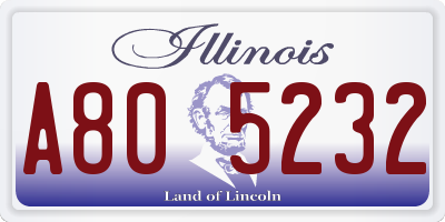 IL license plate A805232