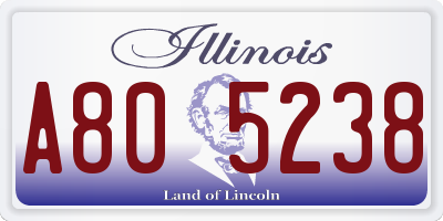 IL license plate A805238