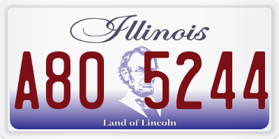 IL license plate A805244