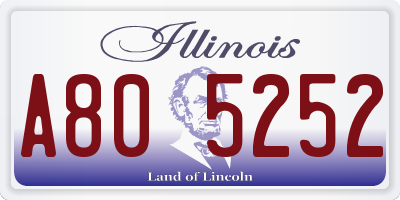 IL license plate A805252