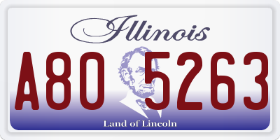 IL license plate A805263