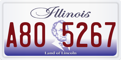 IL license plate A805267