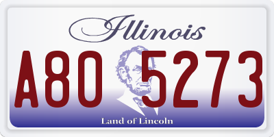 IL license plate A805273