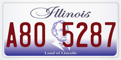 IL license plate A805287