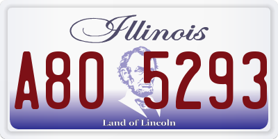 IL license plate A805293