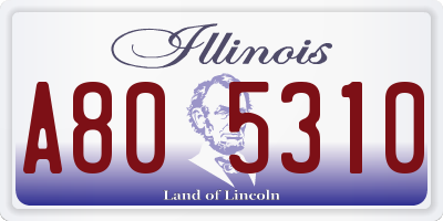 IL license plate A805310
