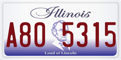 IL license plate A805315