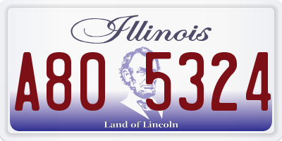 IL license plate A805324