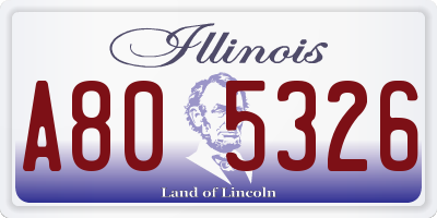 IL license plate A805326