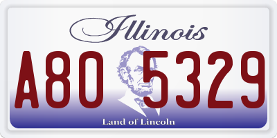 IL license plate A805329