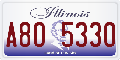 IL license plate A805330