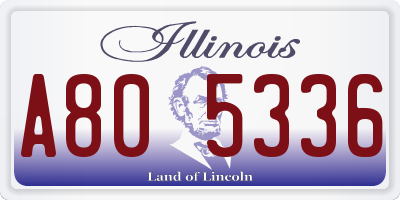IL license plate A805336