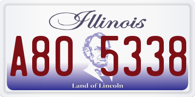 IL license plate A805338