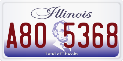 IL license plate A805368