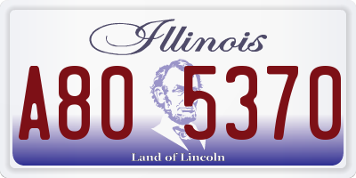 IL license plate A805370