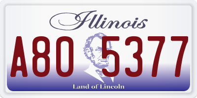 IL license plate A805377
