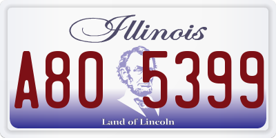IL license plate A805399