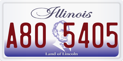 IL license plate A805405