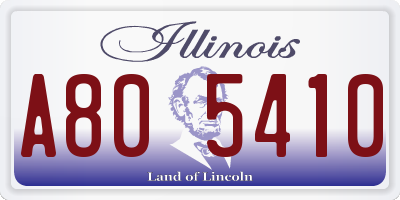 IL license plate A805410