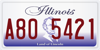 IL license plate A805421