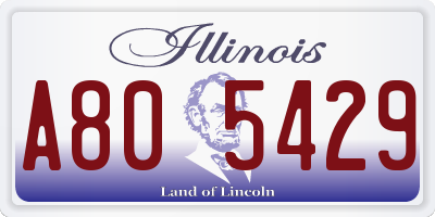 IL license plate A805429