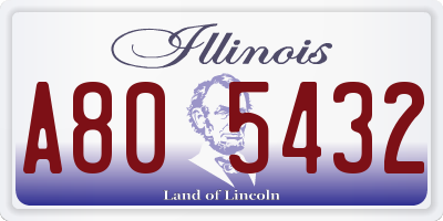 IL license plate A805432
