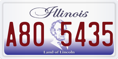 IL license plate A805435