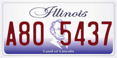 IL license plate A805437