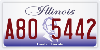 IL license plate A805442