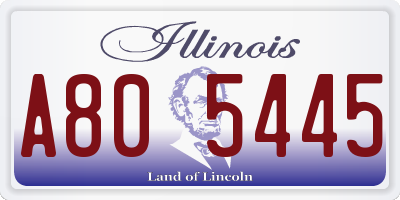 IL license plate A805445