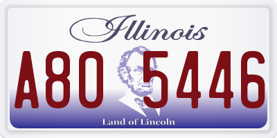 IL license plate A805446