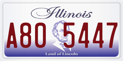 IL license plate A805447