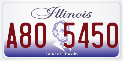 IL license plate A805450