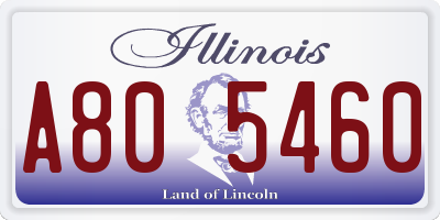 IL license plate A805460