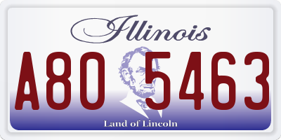 IL license plate A805463