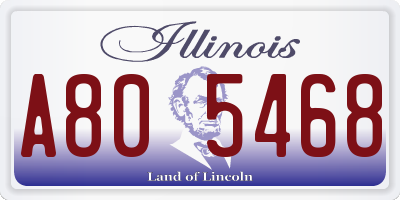 IL license plate A805468