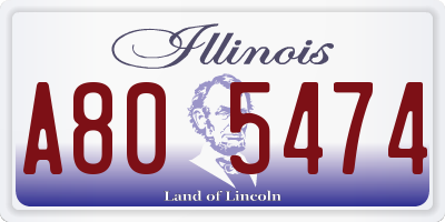 IL license plate A805474