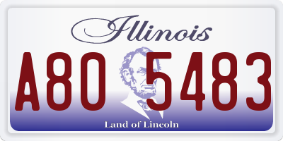 IL license plate A805483