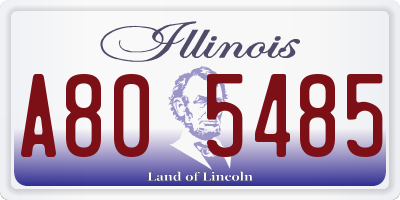 IL license plate A805485