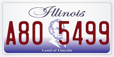 IL license plate A805499