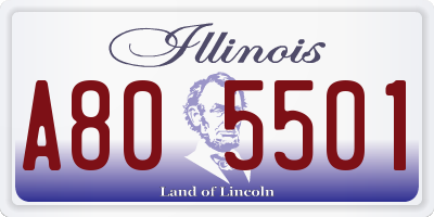 IL license plate A805501