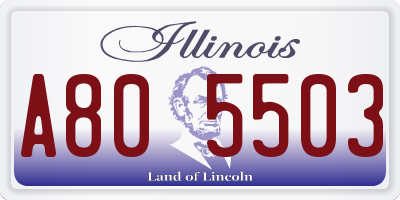 IL license plate A805503