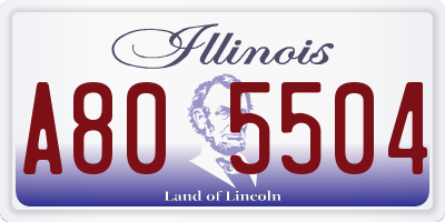 IL license plate A805504
