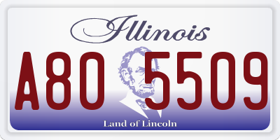 IL license plate A805509