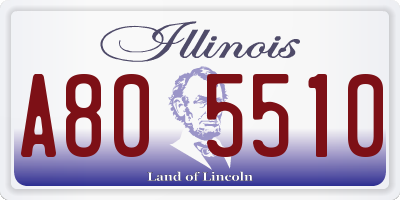IL license plate A805510